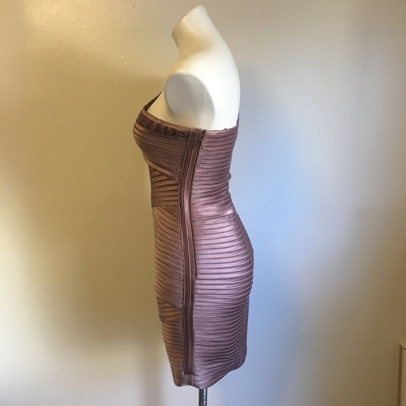 BCBGMAXAZRIA One Shoulder Bandage Dress - Picture 4 of 5